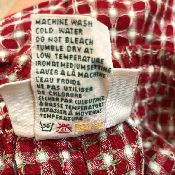 Vintage 90s Northern Reflections Pull On Gingham Flower Print Shorts M - Picture 10 of 10